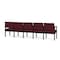 Lesro Lenox Steel 5 Seater with Center Arms, Wine/Mulberry (Red) Seat, Wine/Mulberry Back, 106.5 W 24.5 L LS5103 - alternate 2